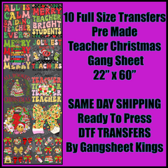 Teacher Christmas Gangsheet