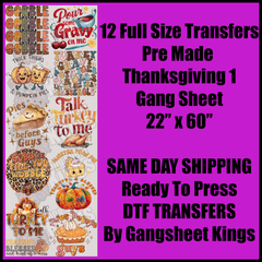 Thanksgiving 1 Gang Sheet
