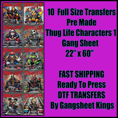 Thug Life Characters 1 Gangsheet