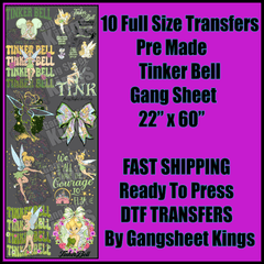 Tinker Bell Disney Gangsheet