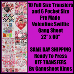 Valentine Taylor Swift Swiftie Gang Sheet