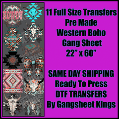 Western Boho Gangsheet