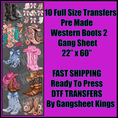 Western Boots 2 Gangsheet