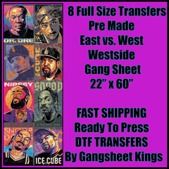 East vs West Westside Rapper Gangsheet