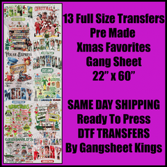 Christmas Favorites Gang Sheet