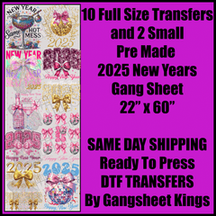 New Years 2025 Gang Sheet