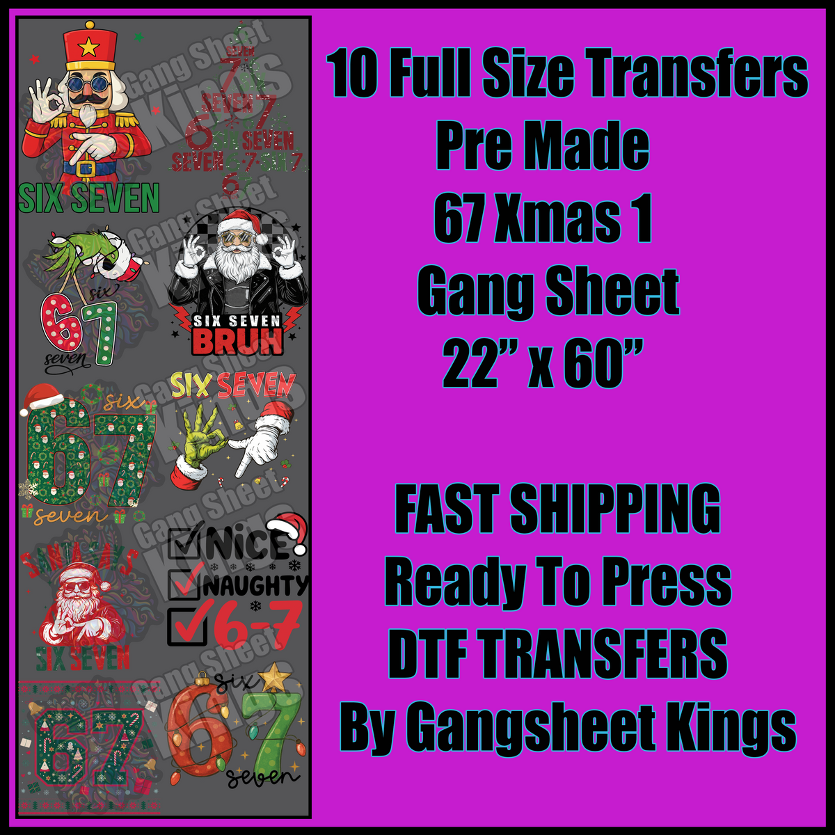 67 Xmas 1 Gangsheet