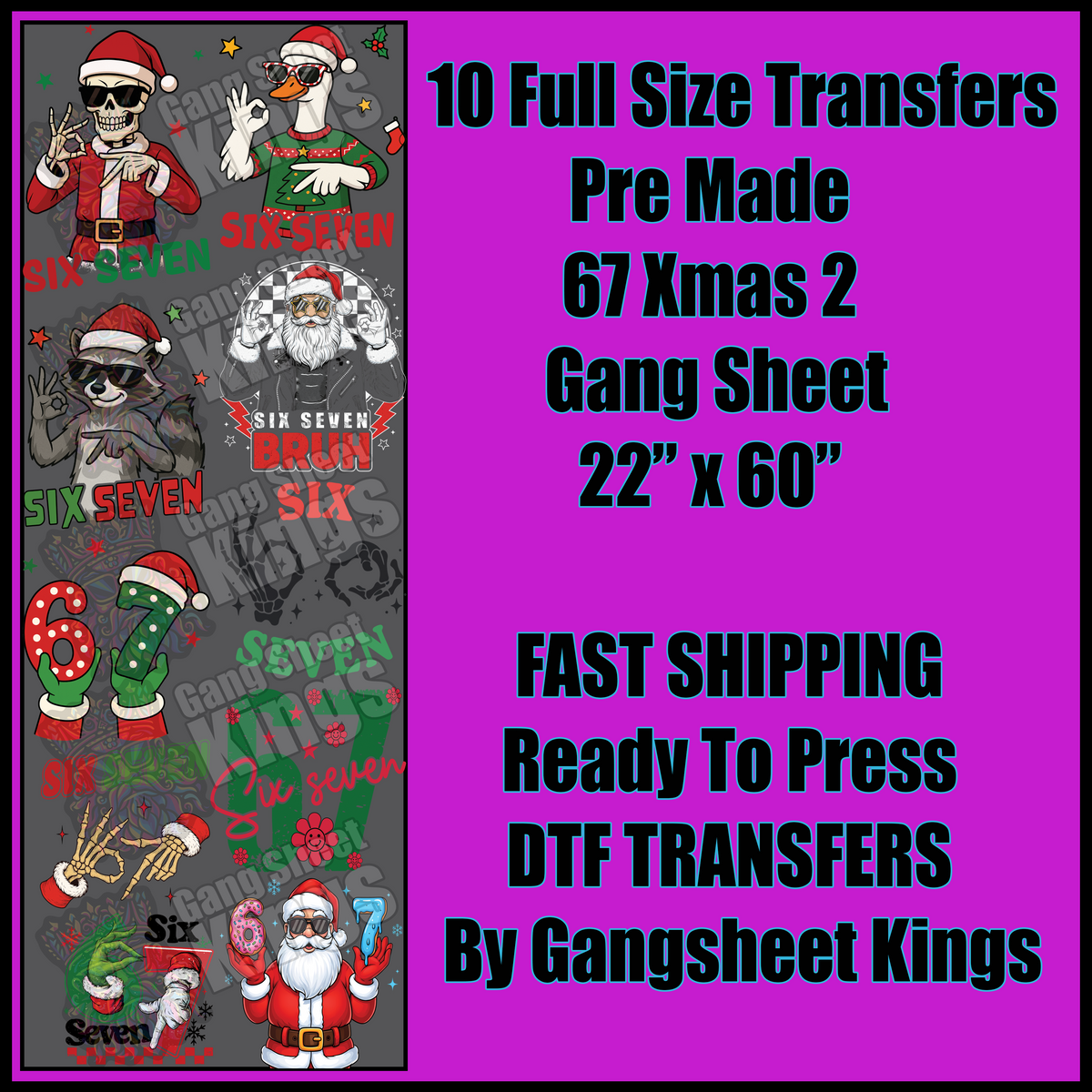 67 Xmas 2 Gangsheet
