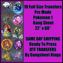 Pokemon 1 Gangsheet