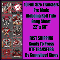 Alabama Roll Tide Gangsheet