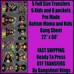 Autism Mama and Kids Gangsheet