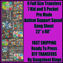 Autism Support Squad Gangsheet