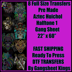 Aztec Huichol Halftone 1 Gangsheet