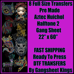 Aztec Huichol Halftone 2 Gangsheet