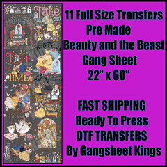 Beauty and the Beast Disney Gangsheet