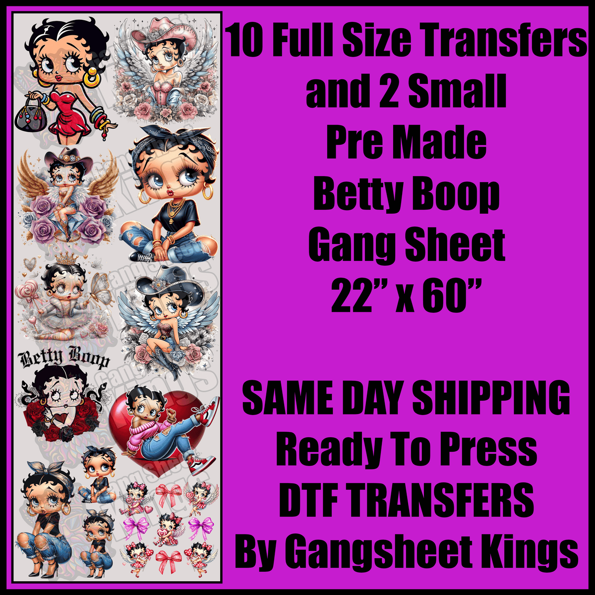 Betty Boop Gangsheet