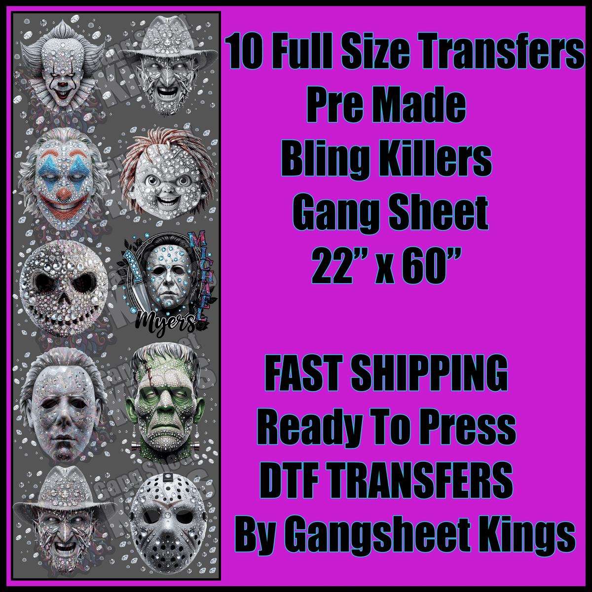 Bling Killers Halloween Gangsheet