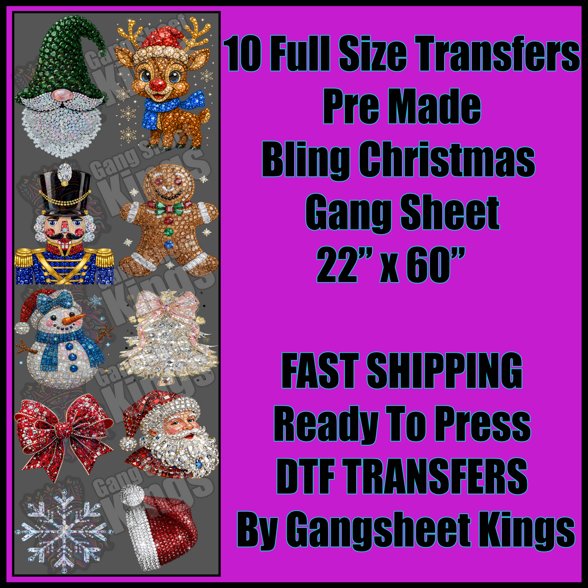 Bling Christmas Gangsheet
