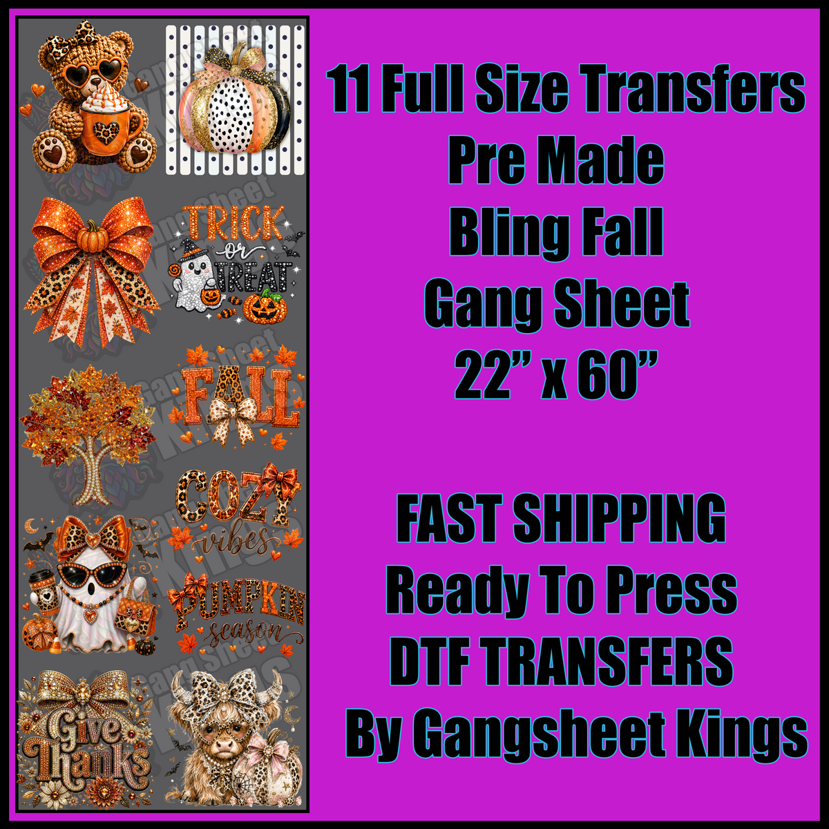 Bling Fall Gangsheet