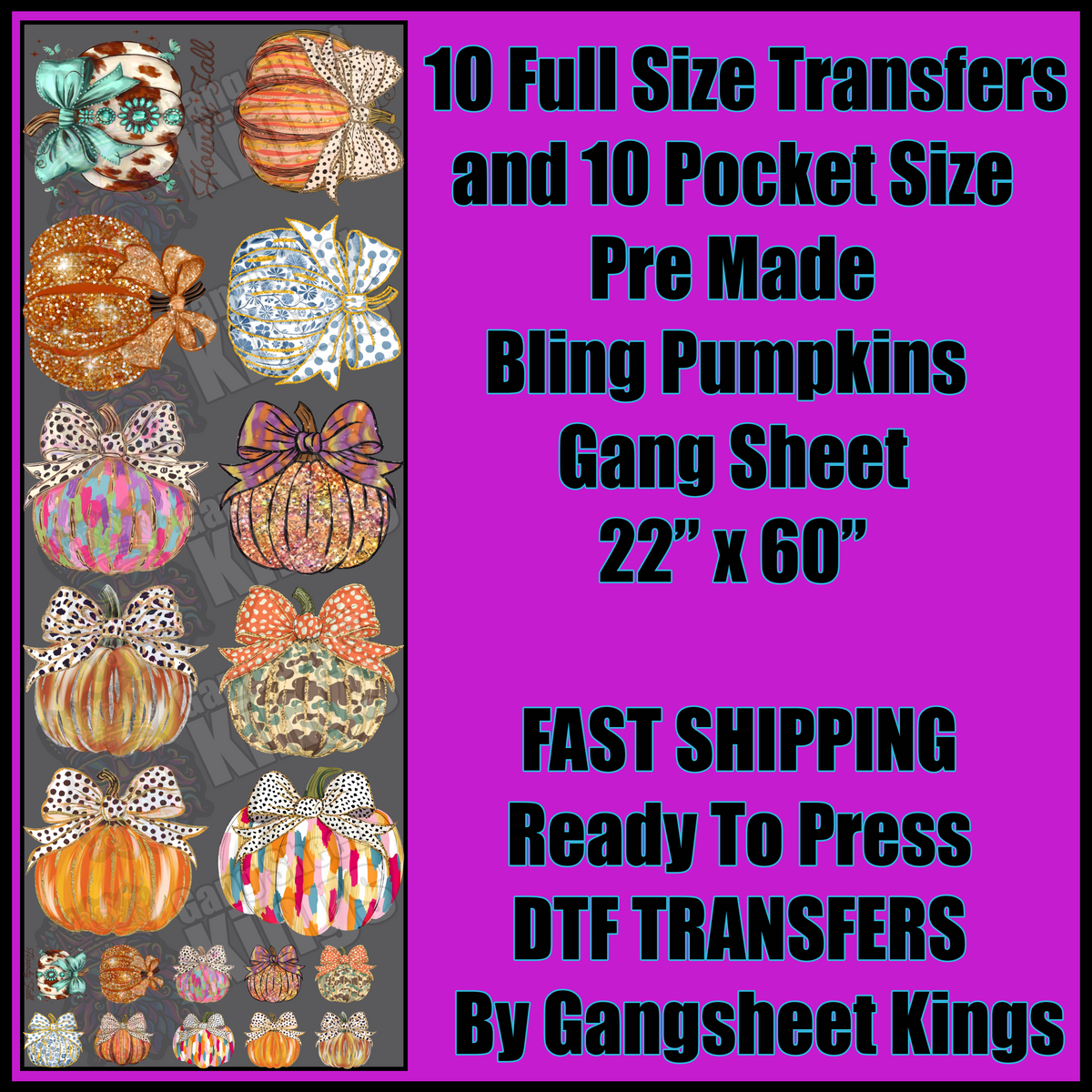 Bling Pumpkins  Gangsheet