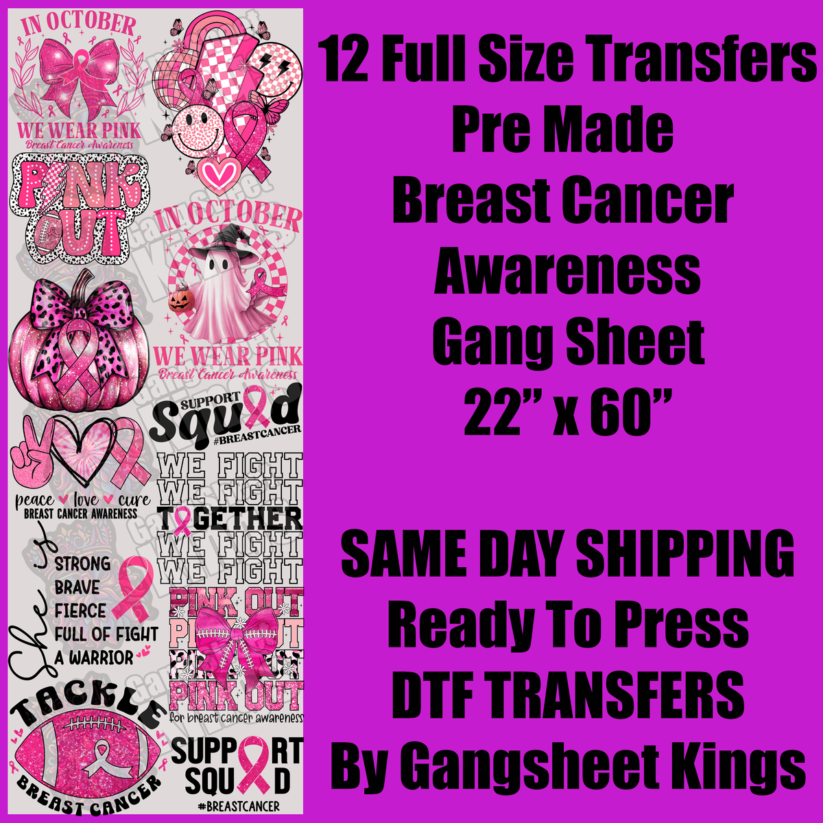 Breast Cancer Gang Sheet