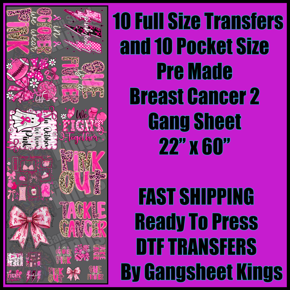 Killer Breast Cancer Gang Sheet