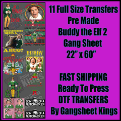 Buddy the Elf Christmas 2 Gangsheet