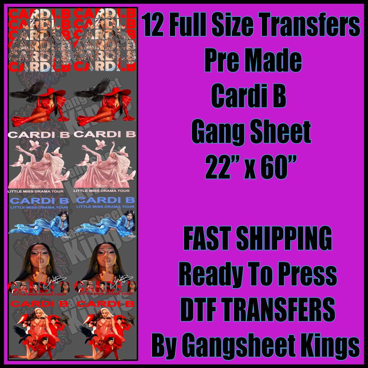 Cardi B Gangsheet