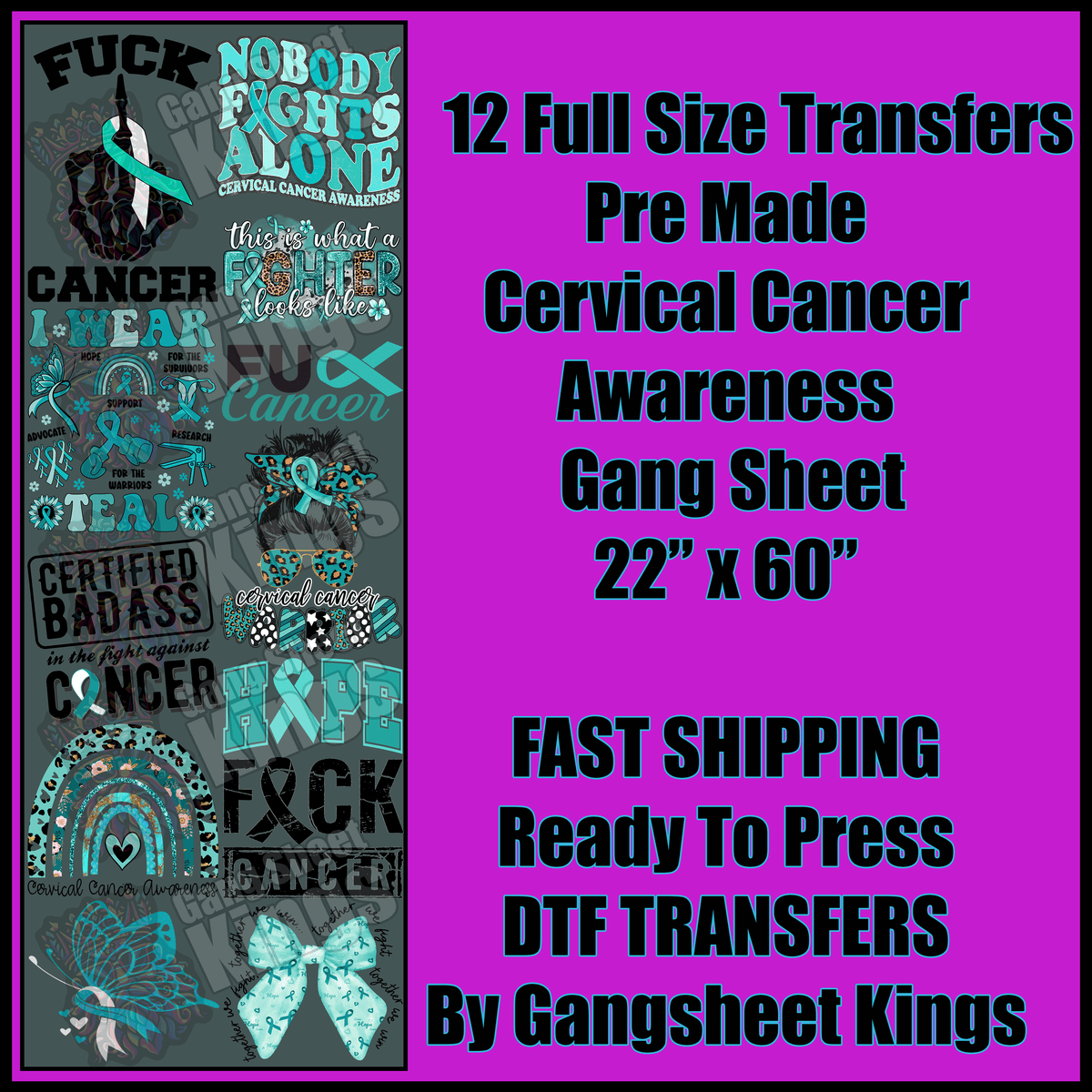 Cervical Cancer Awareness Gangsheet
