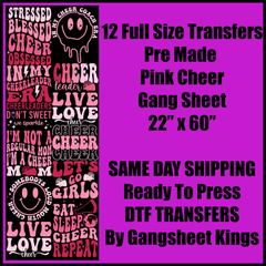 Cheer Pink Gang Sheet