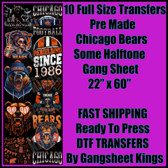 Chicago Bears NFL Gangsheet