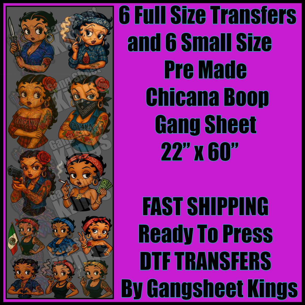 Chicana Boop Gangsheet