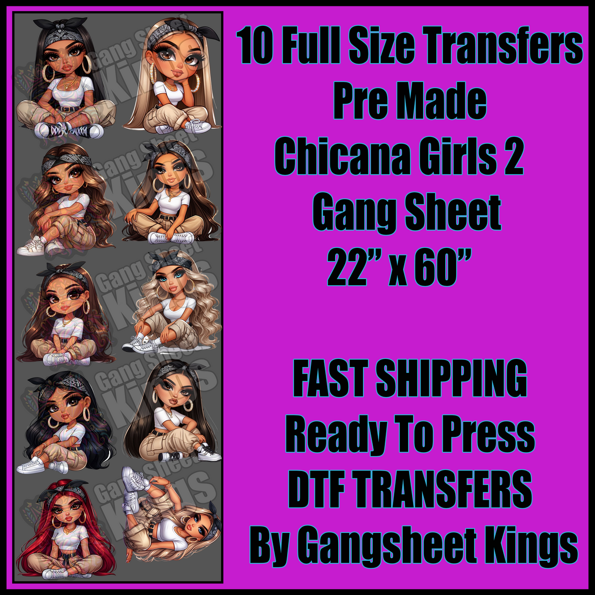 Chicana Girl 2 Gangsheet