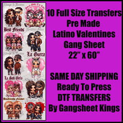Latino Valentine Gang Sheet