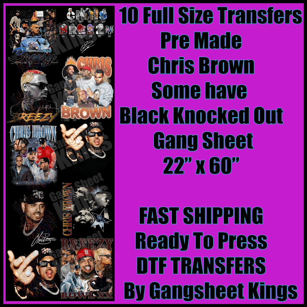 Chris Brown Breezy Gangsheet