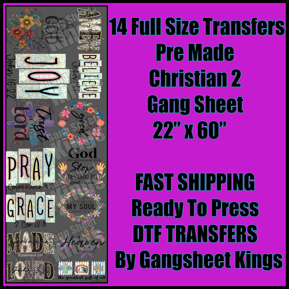 Christian 2 Gangsheet