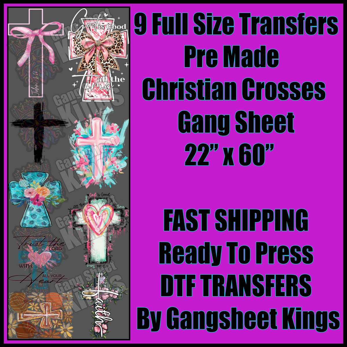 Christian Crosses Gangsheet