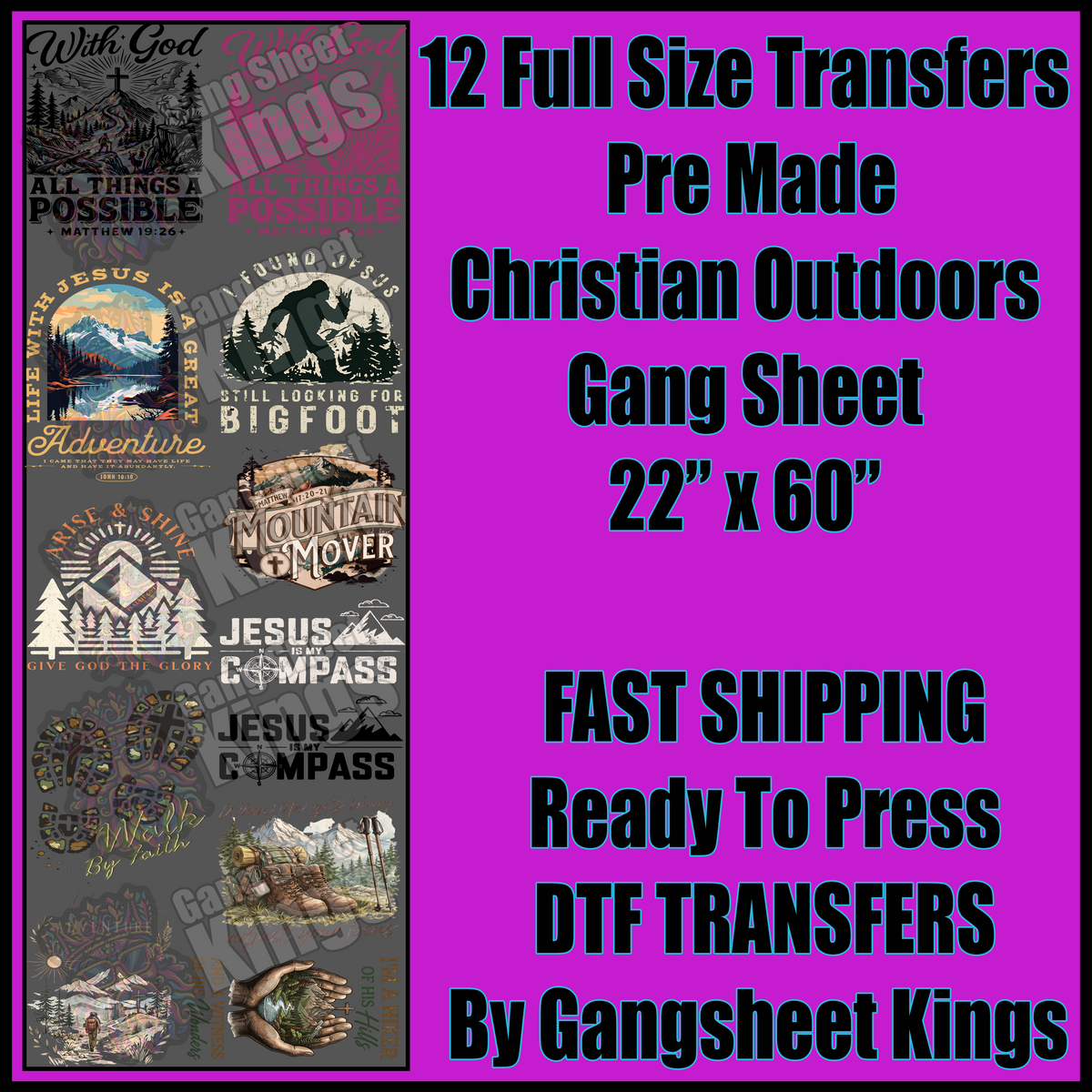 Christian Outdoors Gangsheet
