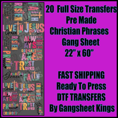 Christian Phrases Gangsheet