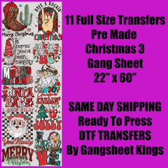 Christmas 3 Gang Sheet