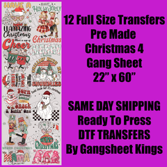 Christmas 4 Gang Sheet