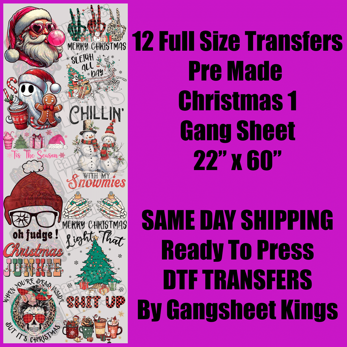 Christmas 1 Gang Sheet