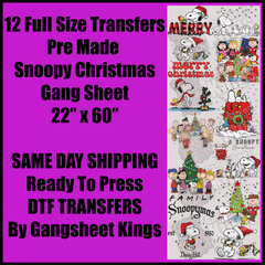 Christmas Snoopy Gang Sheet