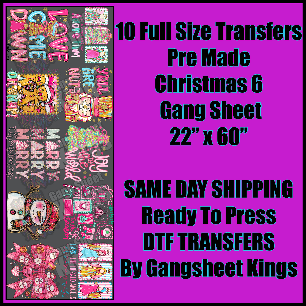 Christmas 6 Gangsheet