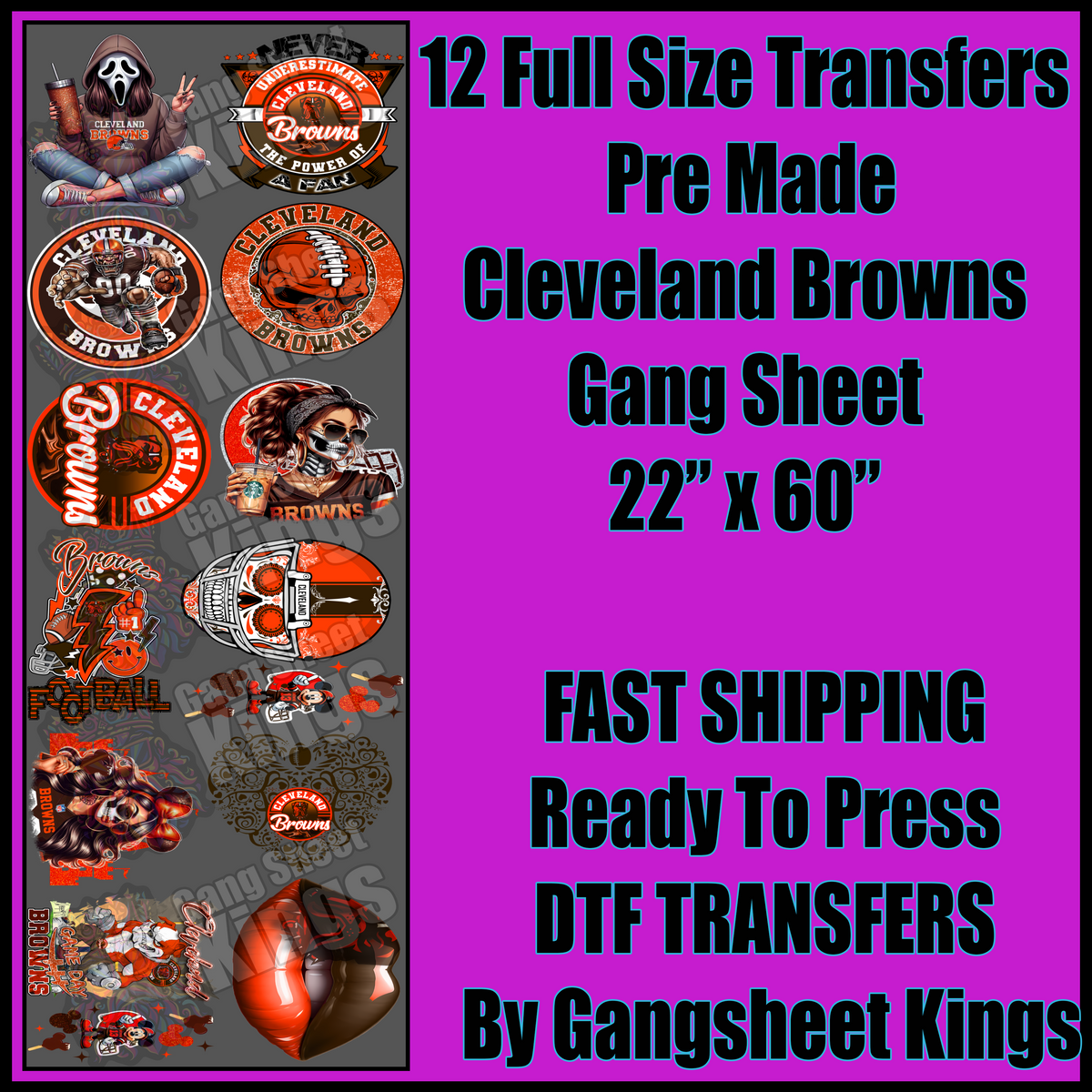 Cleveland Browns NFL Gangsheet
