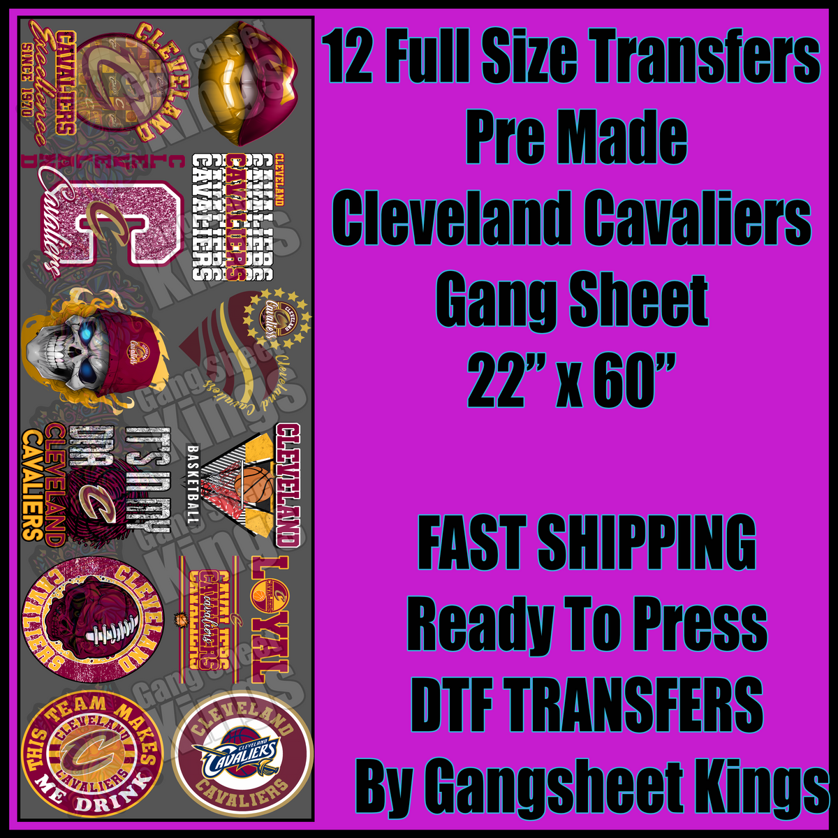 Cleveland Cavaliers NBA Gangsheet