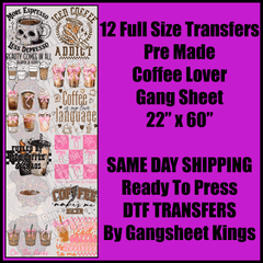 Coffee Lover Gang Sheet
