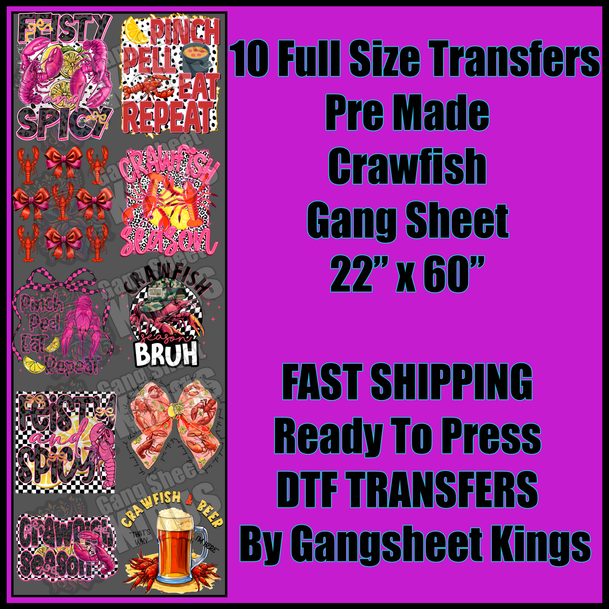 Crawfish Gangsheet