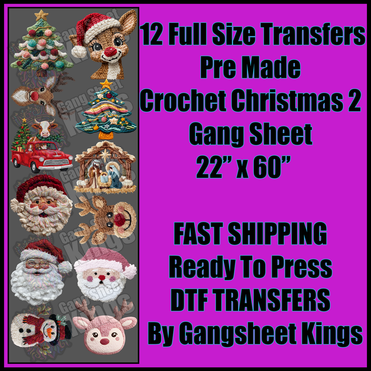 Crochet Christmas 2 Gangsheet