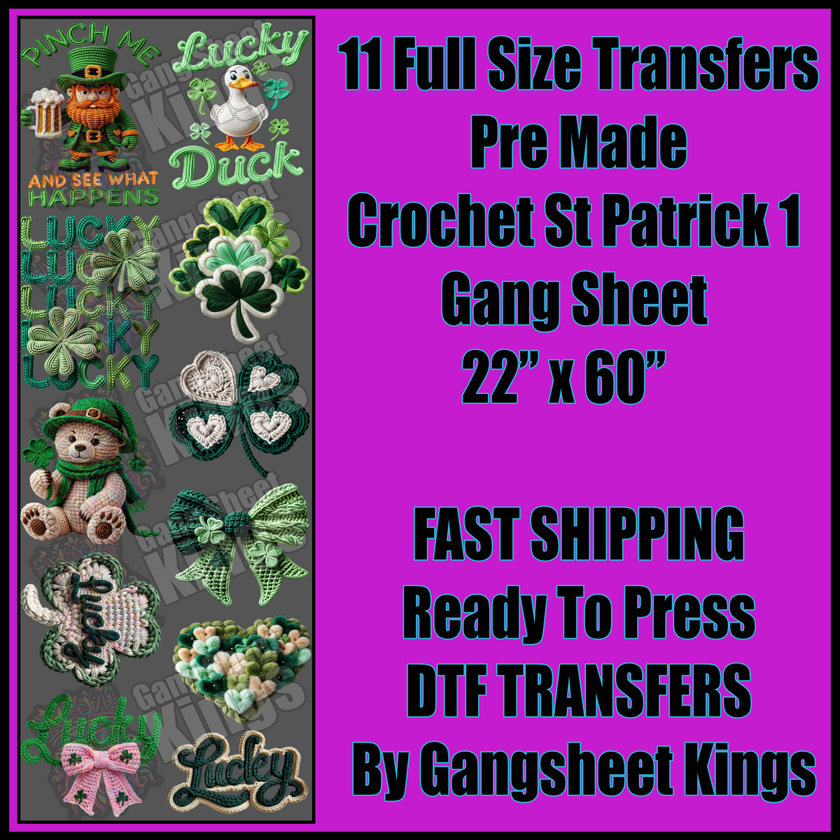 Crochet St Patrick 1 Gangsheet